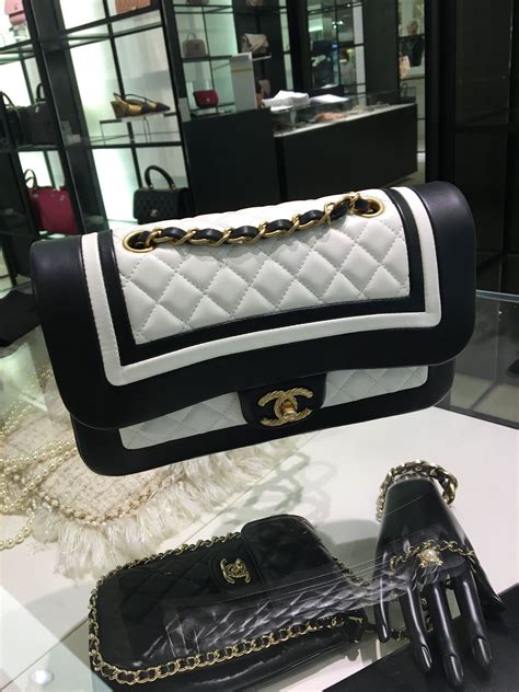 chanel pak dames|chanel black and white handbags.